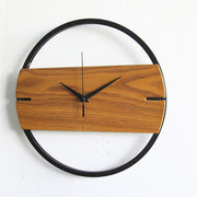 Nordic Style Fashionable Simple Silent Wood Wall Clocks for Home Decor Wood Type Wall Clock Quartz Modern Design Timer