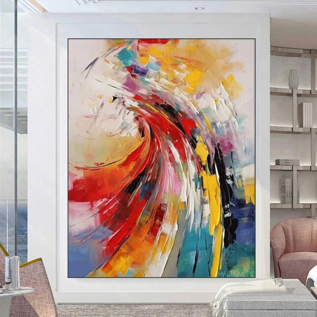 Handmade Oil Painting Canvas Wall Art Decoration Hand Painted Modern Abstract For Living Room Home Decor No Frame